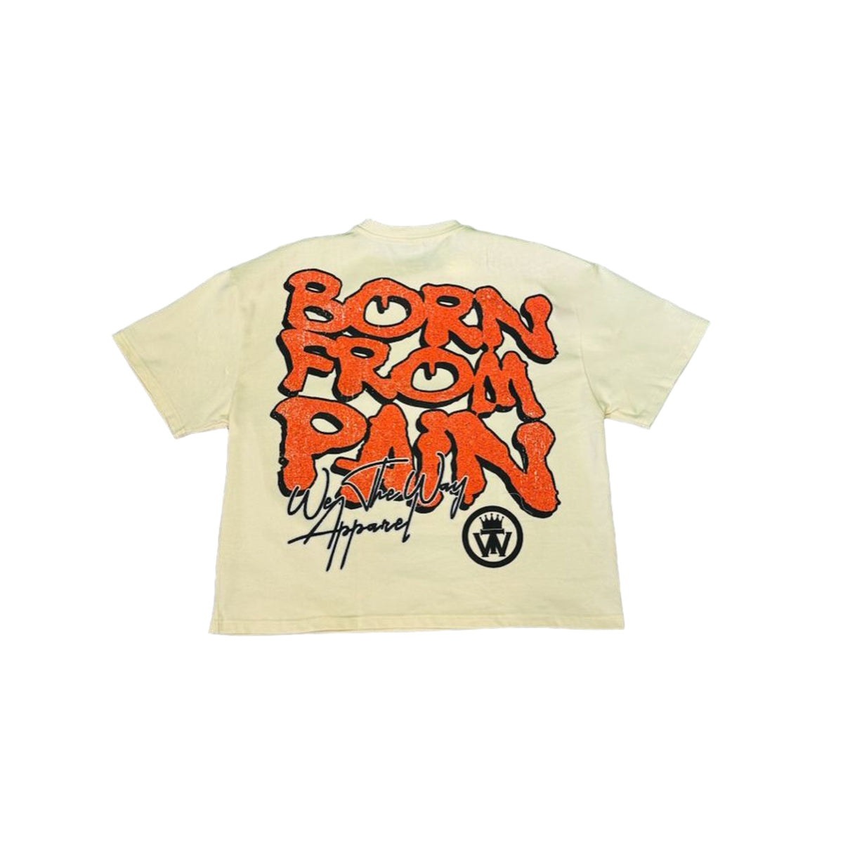 A men's short-sleeve t-shirt made from breathable cotton. The shirt features a boxy design and a loose fit, ideal for casual wear. Available in a cream shade, offering a versatile addition to any wardrobe.