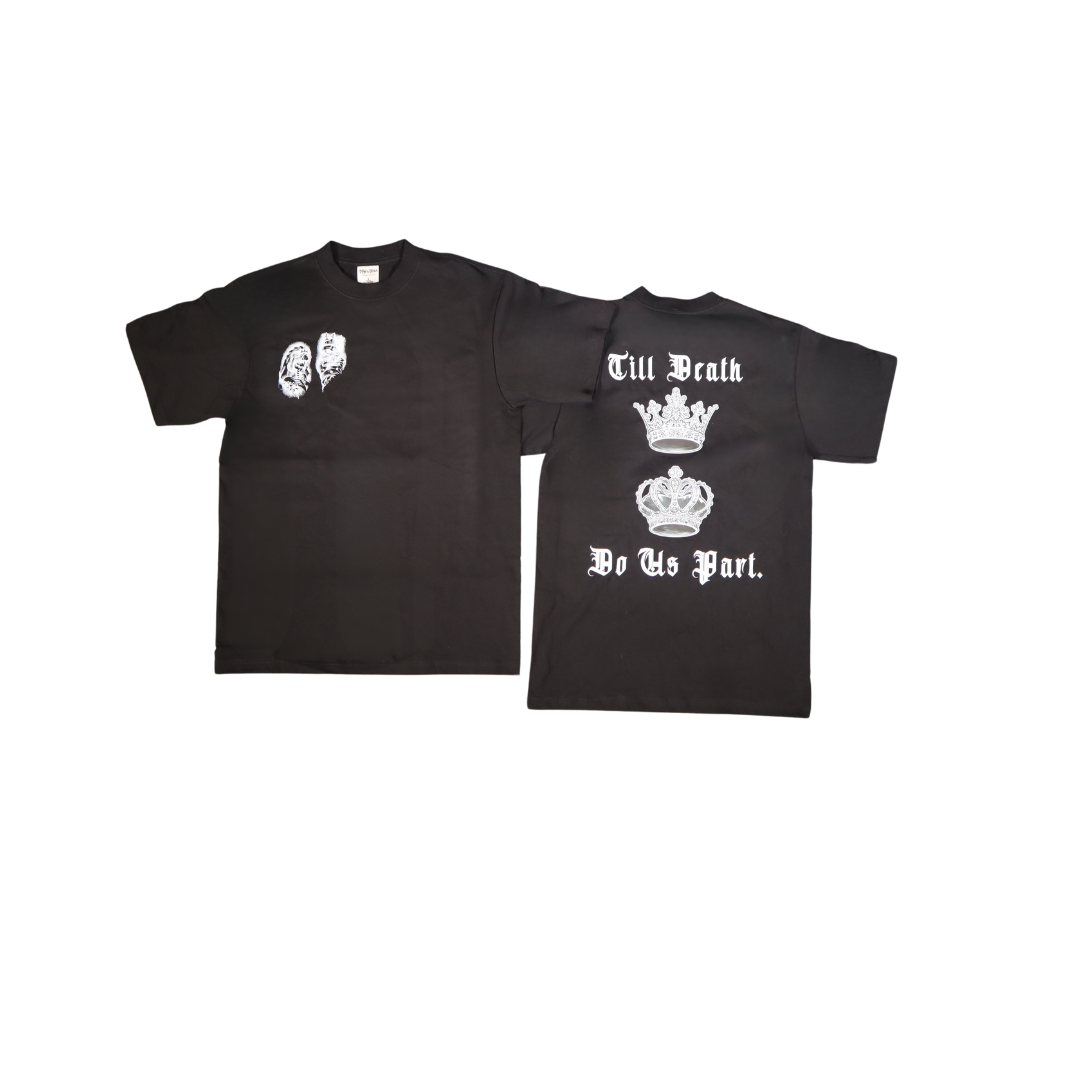 A men's short-sleeve t-shirt made from soft, breathable cotton. The t-shirt features a classic crew neck design and a relaxed fit, ideal for casual wear. Available in a solid black shade, with white accents, offering a versatile addition to any wardrobe.