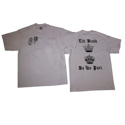 A men's short-sleeve t-shirt made from soft, breathable cotton. The t-shirt features a classic crew neck design and a relaxed fit, ideal for casual wear. Available in a white shade, with black accents, offering a versatile addition to any wardrobe.